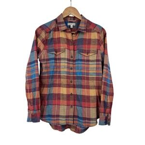 Toad & Co Womens Re-Form Flannel Shirt Plaid Small